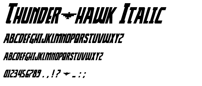 Thunder-Hawk Italic font